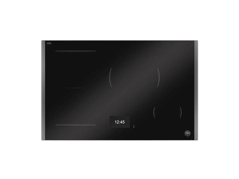 Ⓜ️🔵🔵🔵 BERTAZZONI P784I1M37CT - Piano Cottura a Induzione, 78 cm, Nero/ Carbonio, 4 Zone, Serie Modern, Display TFT, Funzione Pot Moving