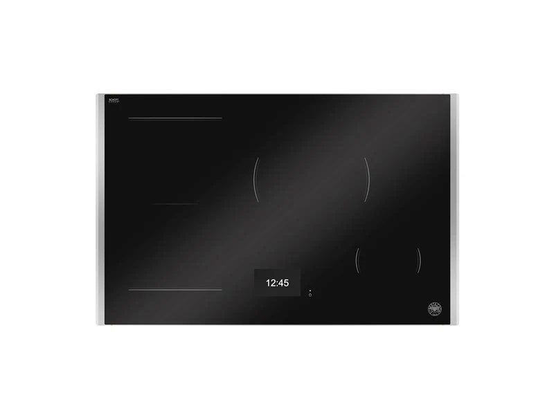 Ⓜ️🔵🔵🔵 BERTAZZONI P784I1M37XT - Piano Cottura a Induzione, 78 cm, Nero/ Acciaio inox, 4 Zone, Serie Modern, Display TFT, Funzione Pot Moving