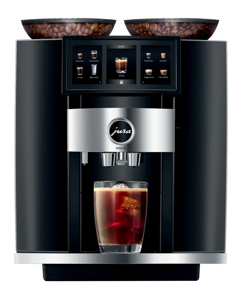 Ⓜ️🔵🔵🔵 JURA GIGA 10 Diamond Black - Macchina da caffè espresso COMPLETAMENTE AUTOMATICA (dai chicchi al caffè), colore PIANO BLACK, 32 preparazioni di caffè, anche con latte