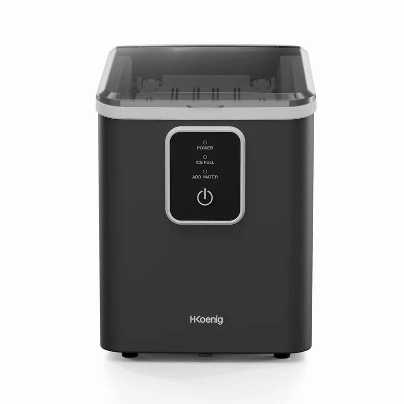 Ⓜ️🔵🔵🔵 H.Koenig KUB12 - Macchina del ghiaccio, NERA OPACA, fino a 12 kg di ghiaccio al giorno!