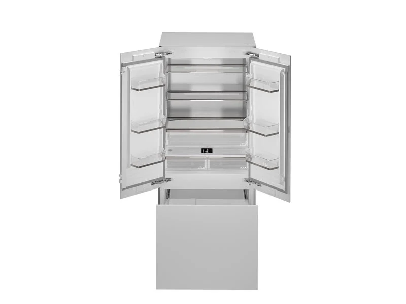 Ⓜ️🔵🔵🔵 BERTAZZONI RFD90S5FPNS/24 - Frigorifero French Door, Incasso, 90 cm, Panel Ready, Serie Professional, Ice-Maker, Distributore d'Acqua, 389L Frigorifero, 157L Congelatore, Total No-Frost, Nuova Classe E