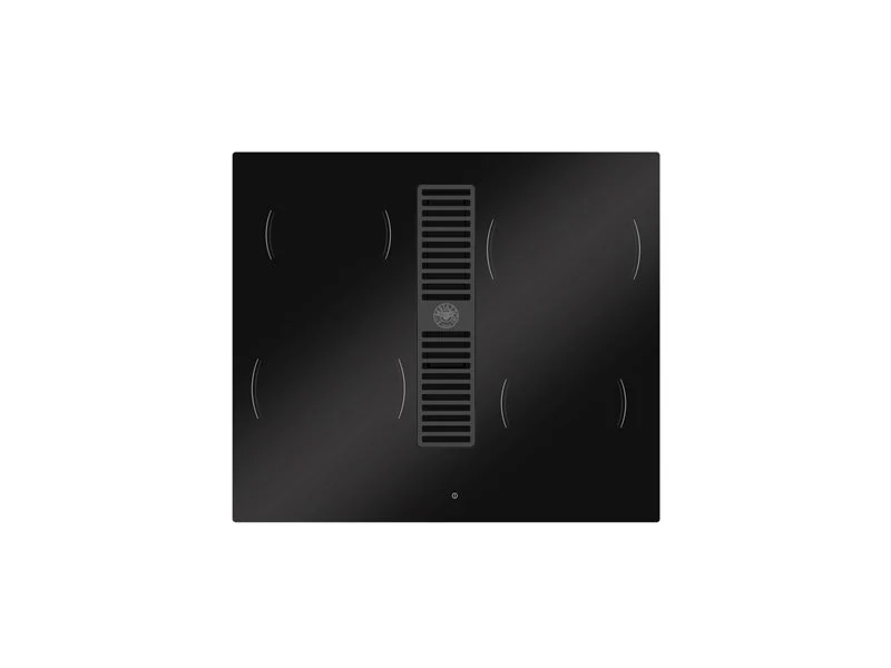 Ⓜ️🔵🔵🔵 BERTAZZONI P604ICH30NP - Piano Cottura a Induzione, 60 cm, Nero, Serie Modern, 4 Zone Cottura, Funzione Booster, Cappa Integrata Centrale, Nuova classe A