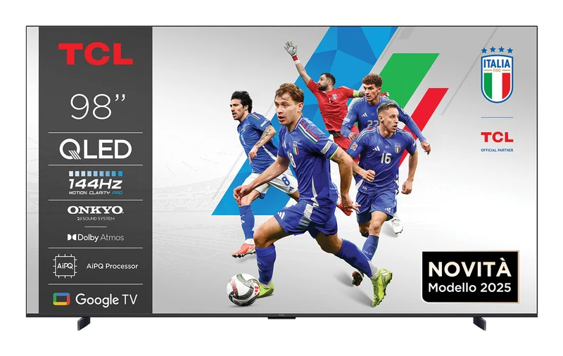 Tcl 98P89K Smart Tv Qled 4K 98 Pollici 144Hz Dolby Atmos Google Tv