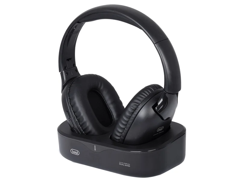 Trevi FRS 1490 RW Cuffie TV Wireless Ricaricabili a Radiofrequenza Nere