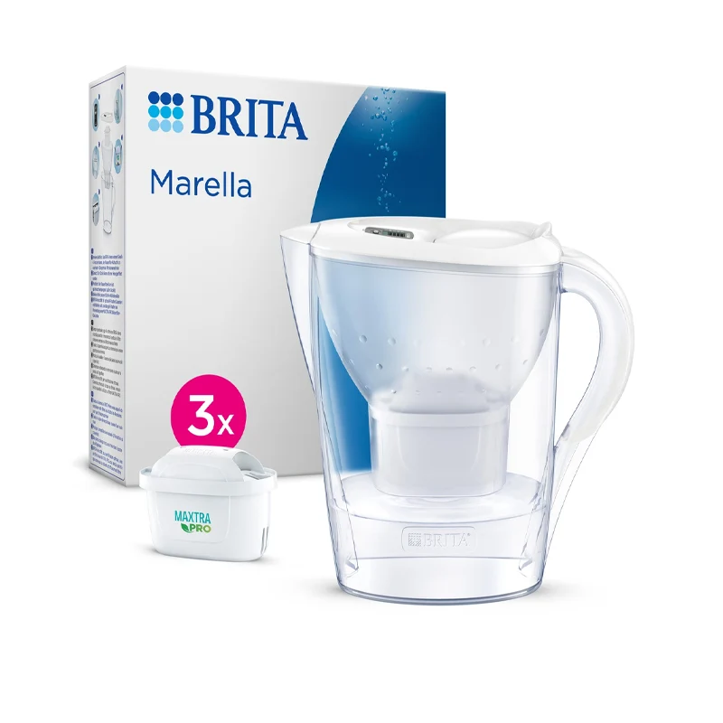 Caraffa Brita Marella White 2,4lt Kit 3 Filtri