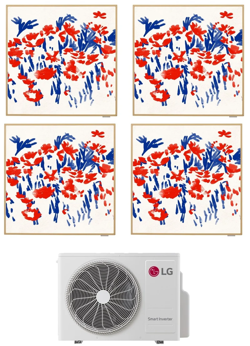 Condizionatore LG Quadri Split Inverter ARTCOOL GALLERY PHOTO 12+12+12+12 con MU4R27 R-32 Wi-Fi Integrato