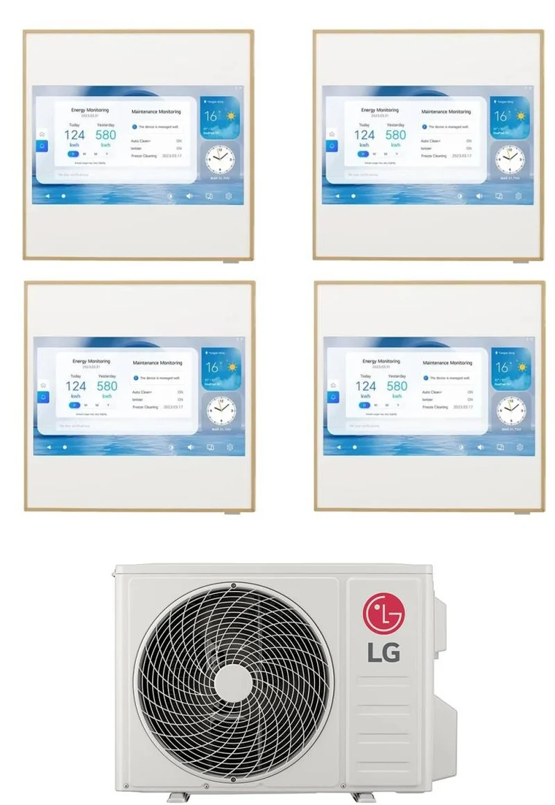 Condizionatore LG Quadri Split Inverter ARTCOOL GALLERY LCD 12+12+12+12 con MU4R27 R-32 Wi-Fi integrato