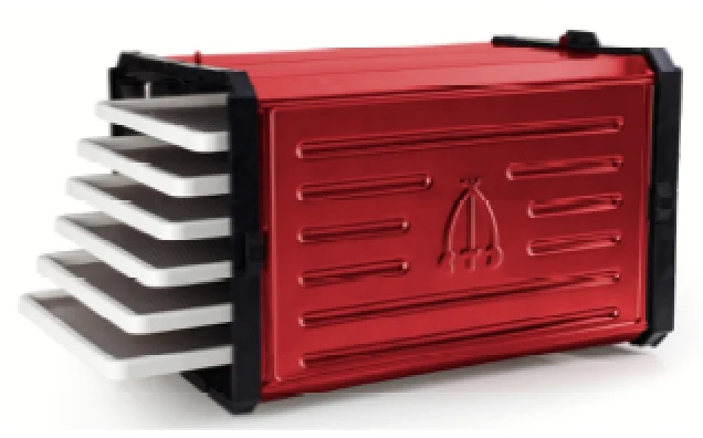 Ⓜ️🔵🔵🔵 Tre Spade ATACAMA PRO ROSSO - [📦🚨Spedizione immediata!🚚💨] Essiccatore, qualità professionale, 6 cassetti in ABS alimentare, struttura in acciaio verniciato rosso e nylon caricato, superficie totale 5.500 cm quadrati, Made in Italy