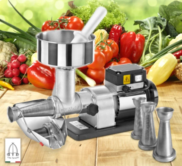 Ⓜ️🔵🔵🔵 Tre Spade EASYSQUEEZY - Estrattore e Spremitutto, qualità professionale, prodotto in Italia (verdure, foglie, frutta, legumi, uva, frutti di bosco, etc.), Made in Italy