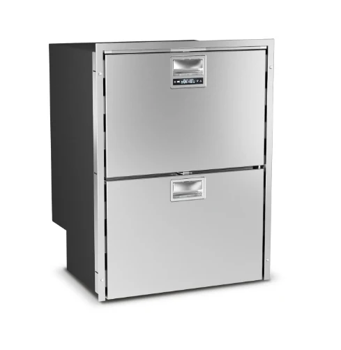 Ⓜ️🔵🔵🔵 Vitrifrigo DRW180A - Frigo-freezer a cassetto doppio, All in One, 150 Litri, Acciaio Inox, Luce LED interna, NO-Frost Totale, A x L x P 88.1x66.6x59.5 cm