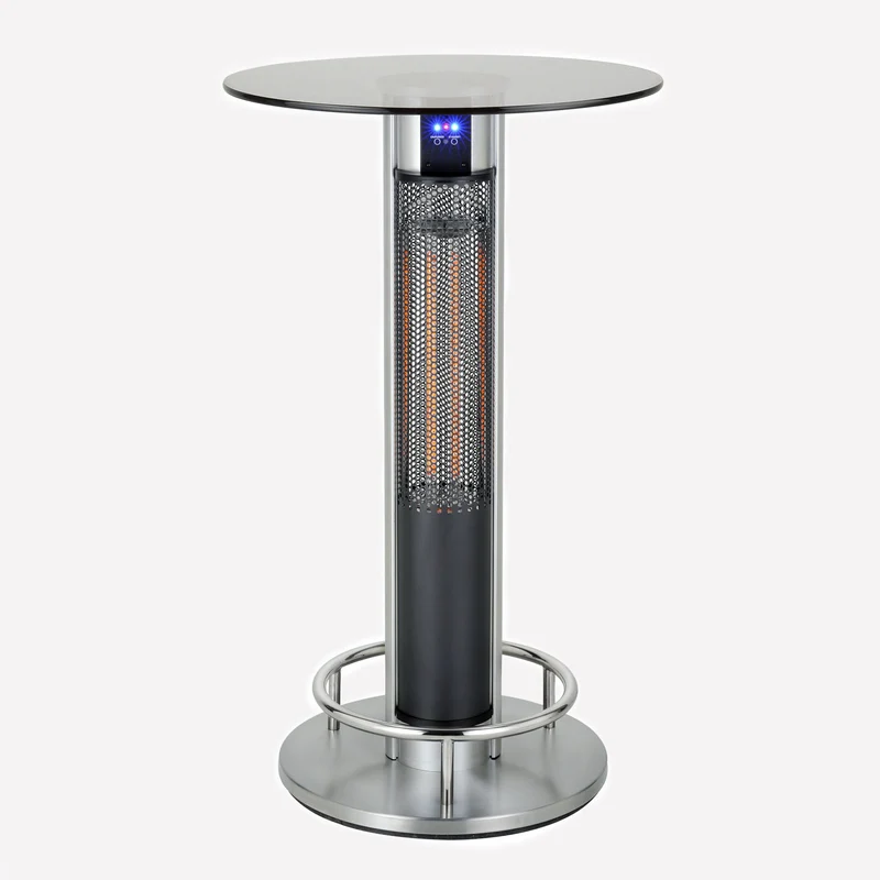 Ⓜ️🔵🔵🔵👌 H.Koenig WBT300 - Tavolo con riscaldamento elettrico, base in ACCIAIO INOX, piano in VETRO TEMPERATO