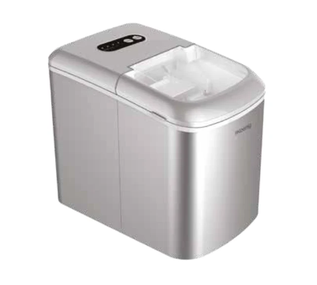 Ⓜ️🔵🔵🔵 H.Koenig KB20 - Macchina per il ghiaccio, CORPO INOX, 2 formati di ghiaccio, coperchio trasparente, display LCD