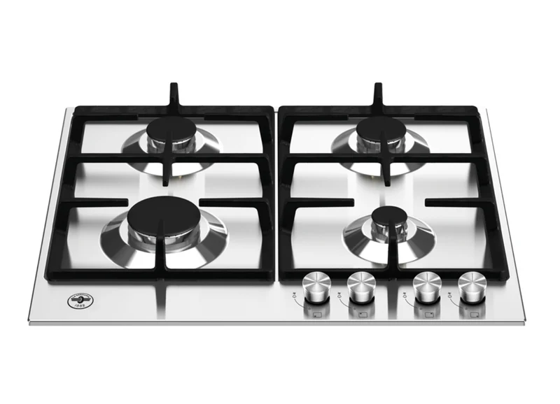 Ⓜ️🔵🔵🔵 LA GERMANIA P604LAGX - Piano Cottura a Gas, Acciaio Inox, 4 Fuochi, 60 cm, Serie Futura, Incasso