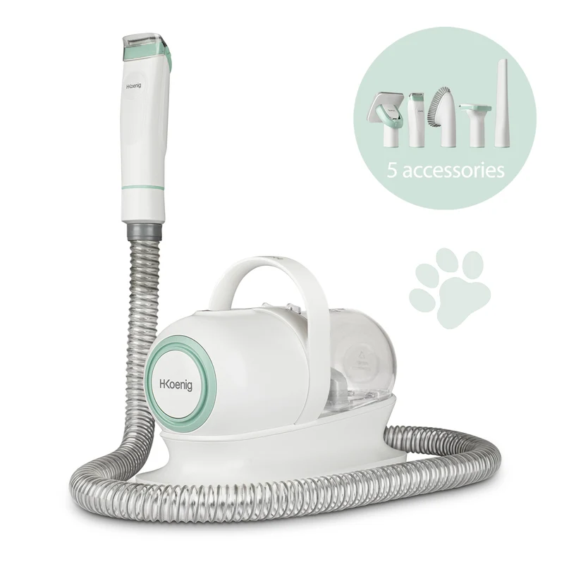 Ⓜ️🔵🔵🔵 H.Koenig PAW400 - [📦🚨Spedizione immediata!🚚💨] TOELETTATORE PER CANI e GATTI, aspiratore e Kit di toelettatura e tosatura per animali domestici, 5 ACCESSORI