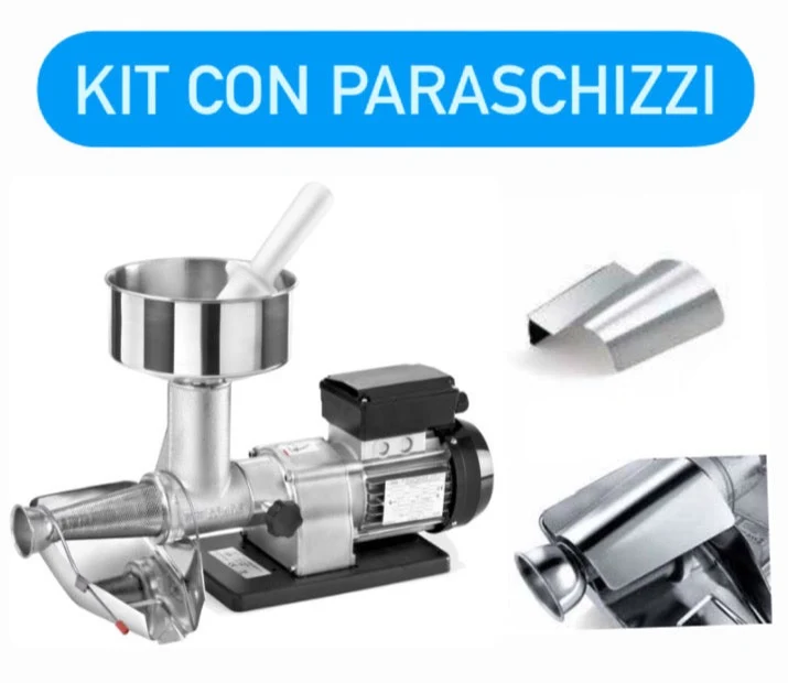 Ⓜ️🔵🔵🔵👌 Tre Spade kit SpremiTO + paraschizzi F14000/I+F14034 - Spremipomodoro elettrico COMPLETO DI CARTER PARASCHIZZI, prodotto in Italia