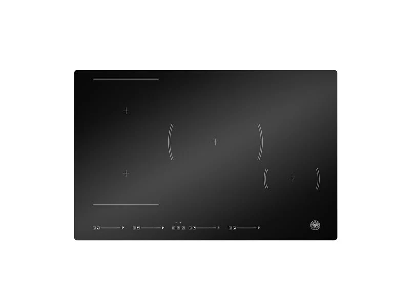 Ⓜ️🔵🔵🔵 BERTAZZONI P784I1M30NVS - Piano Cottura a Induzione, 78 cm, Nero, Serie Modern, 4 Zone Cottura, 1 Multizona