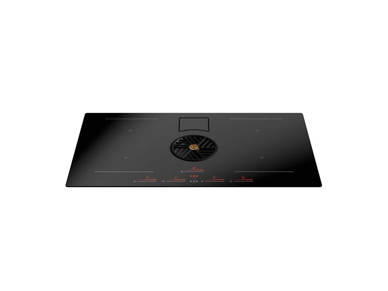 Ⓜ️🔵🔵🔵 BERTAZZONI P804ICH2M37NT - Piano Cottura a Induzione, 80 cm, Nero, Serie Modern, 4 Zone Cottura, Cappa Integrata, Funzione Multi-zone, Nuova classe A+