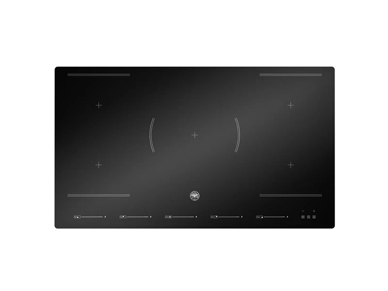 Ⓜ️🔵🔵🔵 BERTAZZONI P905I2M30NVS - Piano Cottura a Induzione, 90 cm, Nero, Serie Modern, 5 Zone, Funzione Multi-zone