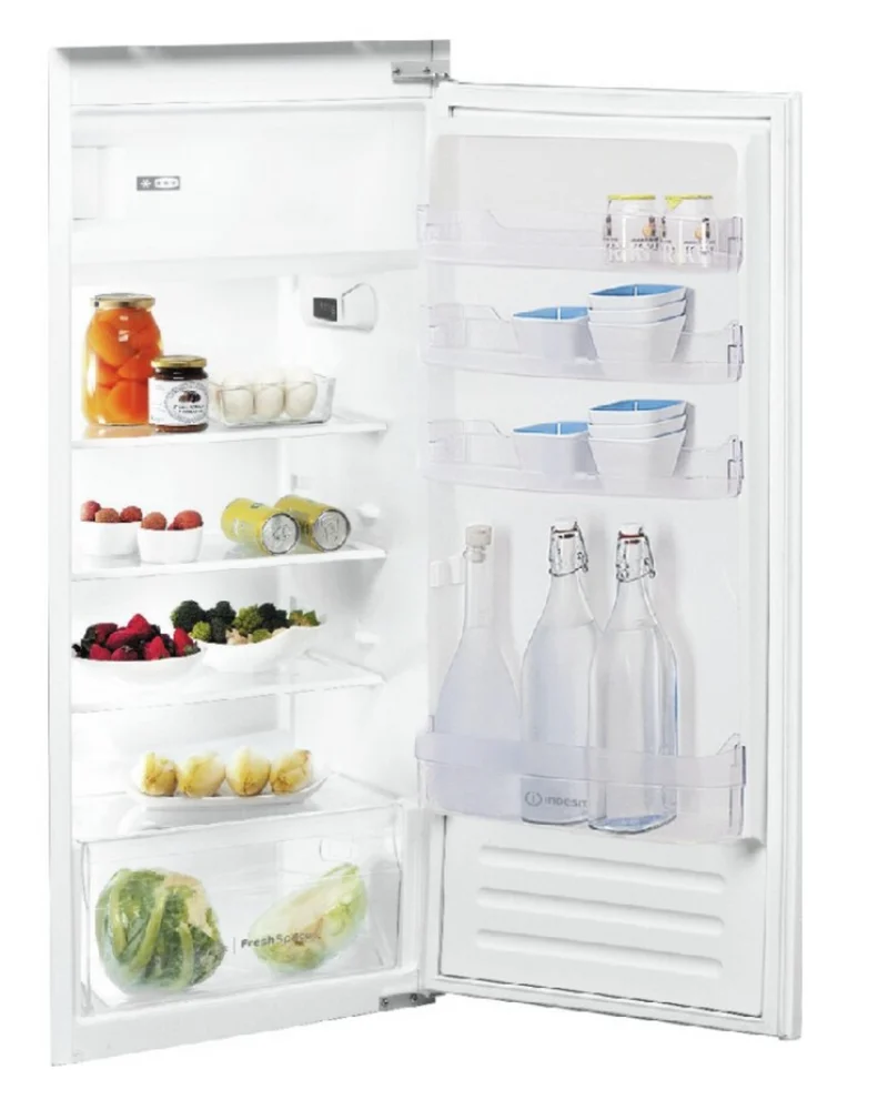 Ⓜ️🔵🔵🔵 Indesit SZ12A2D/I2- Frigorifero monoporta da incasso con celletta freezer, finitura inox, 54cm, Nuova classe E