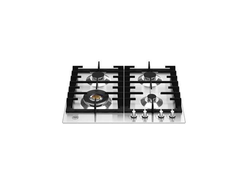 Ⓜ️🔵🔵🔵 BERTAZZONI P604LMODX - Piano Cottura a Gas, 60 cm, 4 Fuochi, Acciaio Inox, Serie Modern, Wok