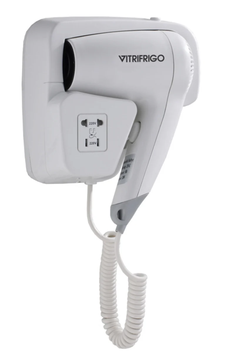Ⓜ️🔵🔵🔵 Vitrifrigo M-1288B - Asciugacapelli a pistola, Colore bianco lucido, 1200W
