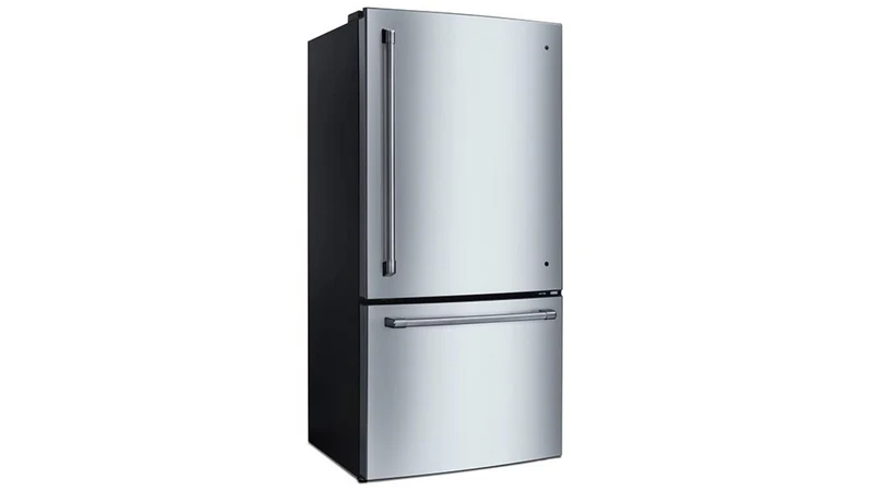 Ⓜ️🔵🔵🔵 MABE ICO19JSPRSS - Frigorifero Bottom Mount originale americano, Porte bombate, Finitura inox, Laterali Grigi