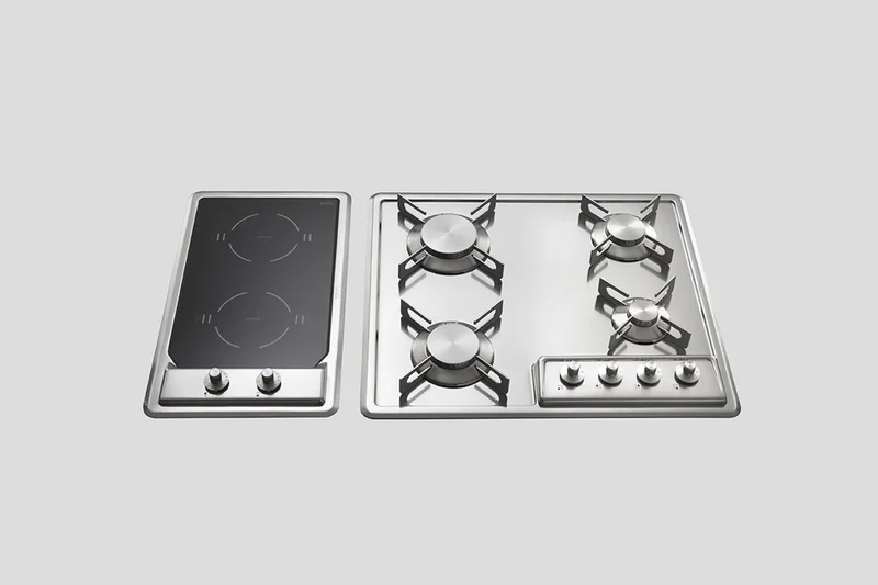 Ⓜ️🔵🔵🔵👌 Alpes F 530/2EI - Piano cottura da incasso semifilo ad induzione, in acciaio inox, con due zone cottura