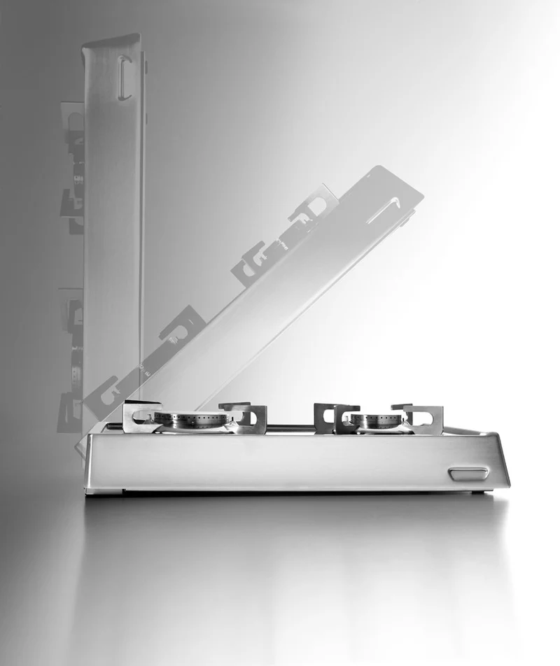 Ⓜ️🔵🔵🔵 Alpes R 60/5G - Piano cottura ribaltabile o da appoggio in acciaio inox a 5 fuochi
