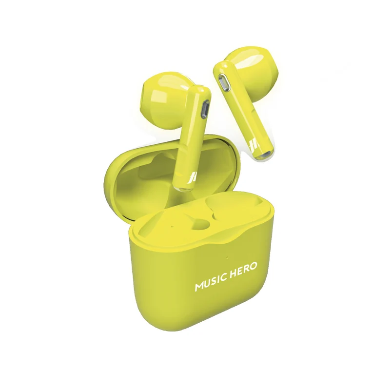 SBS Auricolari TWS In-ear MHTWSFLUOY Giallo con Microfono e Custodia di Ricarica