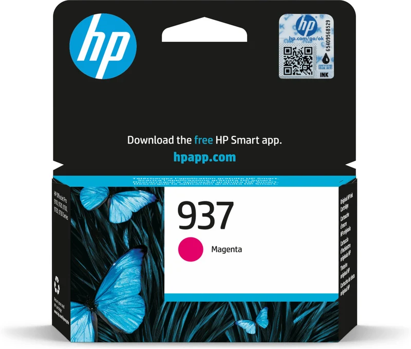 HP 937 Cartuccia Inchiostro Originale Magenta Standard 800 pagine OfficeJet Pro