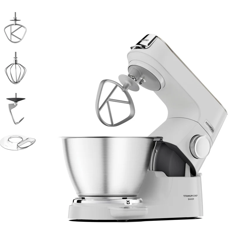 Kenwood Titanium Chef Baker KVC65.001SI Sbattitore con Base 1200W 5L Argento