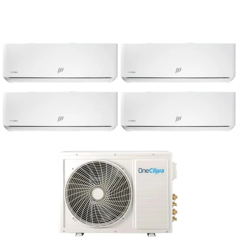 Condizionatore Quadri Split OneClima Ultra 9+12+12+12 con MLT32x4/Y24 R-32 Wi-Fi Integrato Pannello Telato