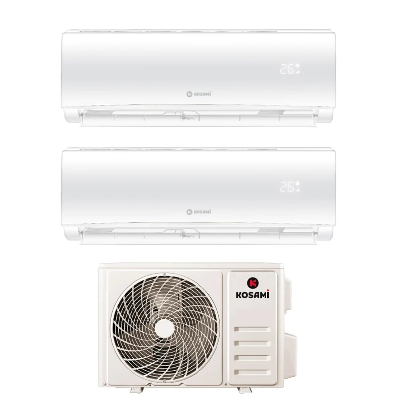 Condizionatore Dual Split Kosami Paros White 9+12 con 18-2 R-32 Wi-Fi Integrato