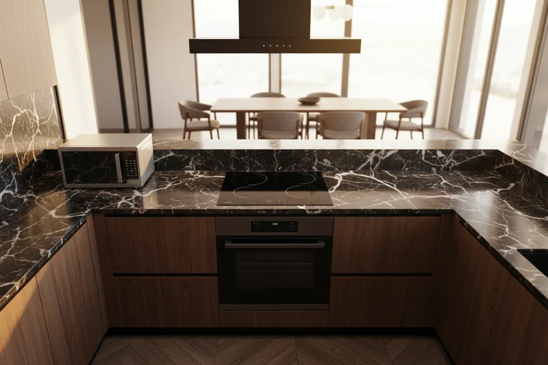 Piano Cottura 4 Zone Induzione Vetroceramica Nero Kumtel 60x50cm