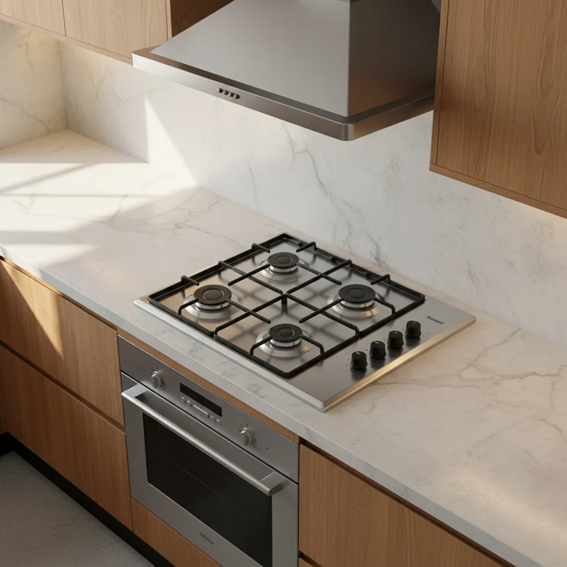 Piano Cottura 4 Fuochi Inox Samet Ariane