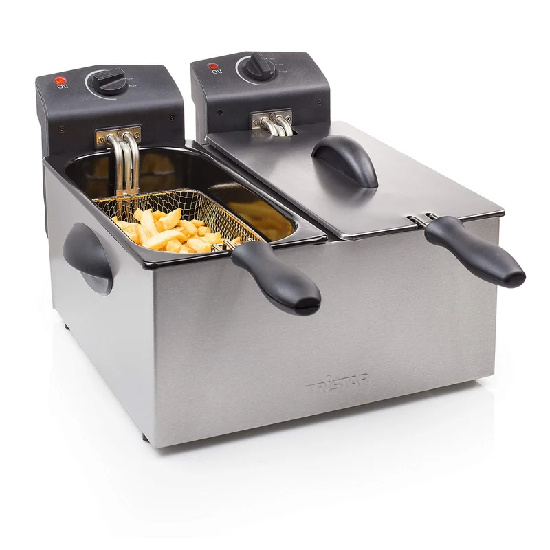 Tristar Friggitrice Doppia FR-6937 6 L (2x3 L) 3600 W (2x1800 W) Temperatura Max 190°C Acciaio Inox