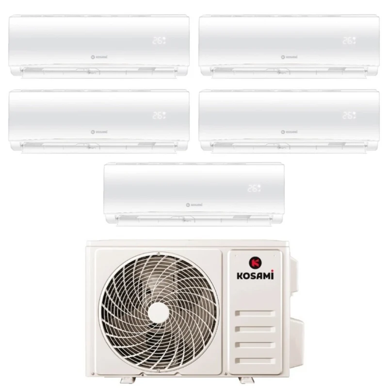 Condizionatore Penta Split Kosami Paros White 9+9+9+12+12 con 42-5 R-32 Wi-Fi Integrato