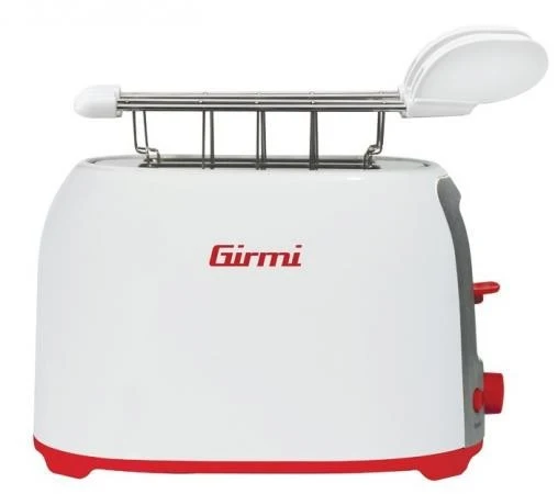 Girmi TP1001 Tostapane 2 Fette 750W 6 Livelli Doratura Rosso e Bianco