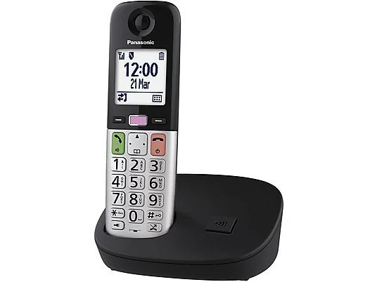 Panasonic Telefono per Anziani KX-TU410EXB 4G LTE Display 2,4" Tasto SOS Nero