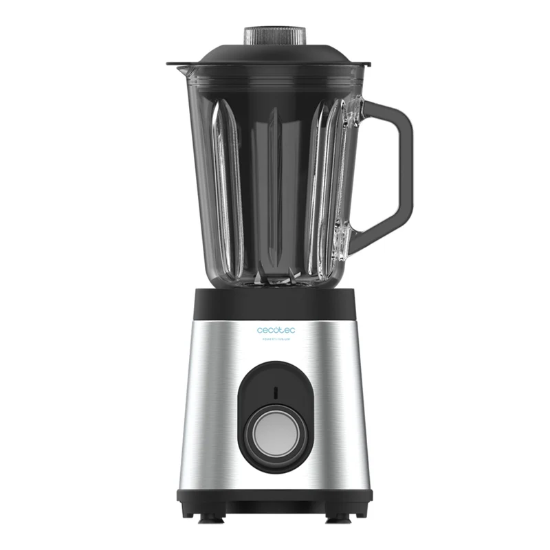 Cecotec Frullatore a Caraffa Power Black Titanium 1000 (4156) 1000W, 1,5 L, 6 Lame in Titanio Nero, Corpo in Acciaio Inox