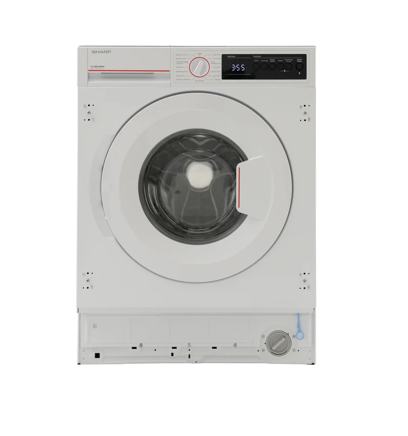 SHARP ES-NIB814BWNA-FR Integrated Washing Machine 8 kg 1400 RPM A Class with Steam Technology