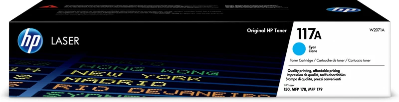 HP Toner 117A Originale Ciano per Laser 150/178/179 - 700 pagine - W2071A