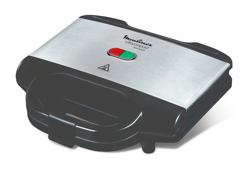 Moulinex Tostiera Ultracompact SM156D Nero 700W Acciaio Inox per Sandwich
