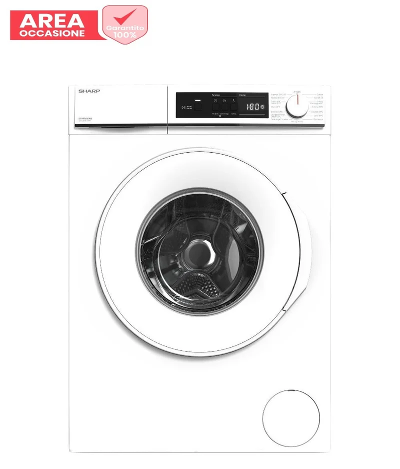 AREA OCCASIONE 5063 Lavatrice A Carica Frontale Sharp ES NFA4101WD 4 Kg Classe D 1000 Giri (A84,5xL59,7xP36,2) Bianco
