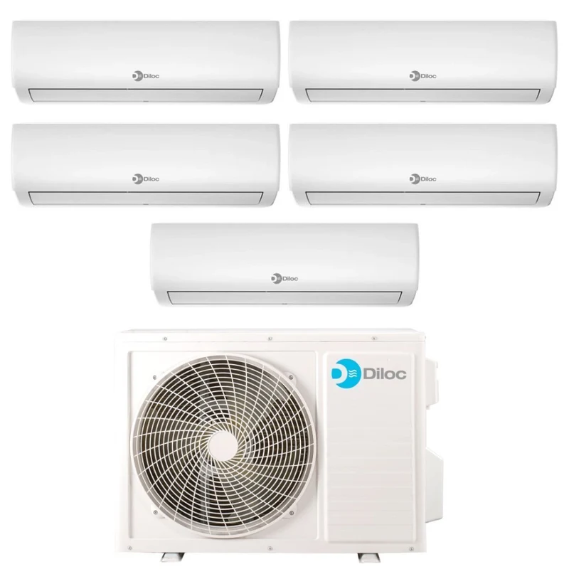 Condizionatore Penta Split Diloc Ionio 9+9+9+9+18 con D.FREEDOM500 R-32 Wi-Fi Integrato