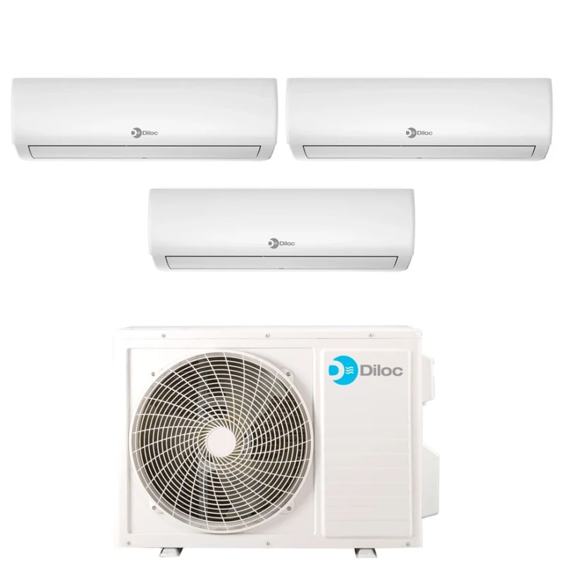 Condizionatore Trial Split Diloc Ionio 9+9+12 con D.FREEDOM360 R-32 Wi-Fi Integrato