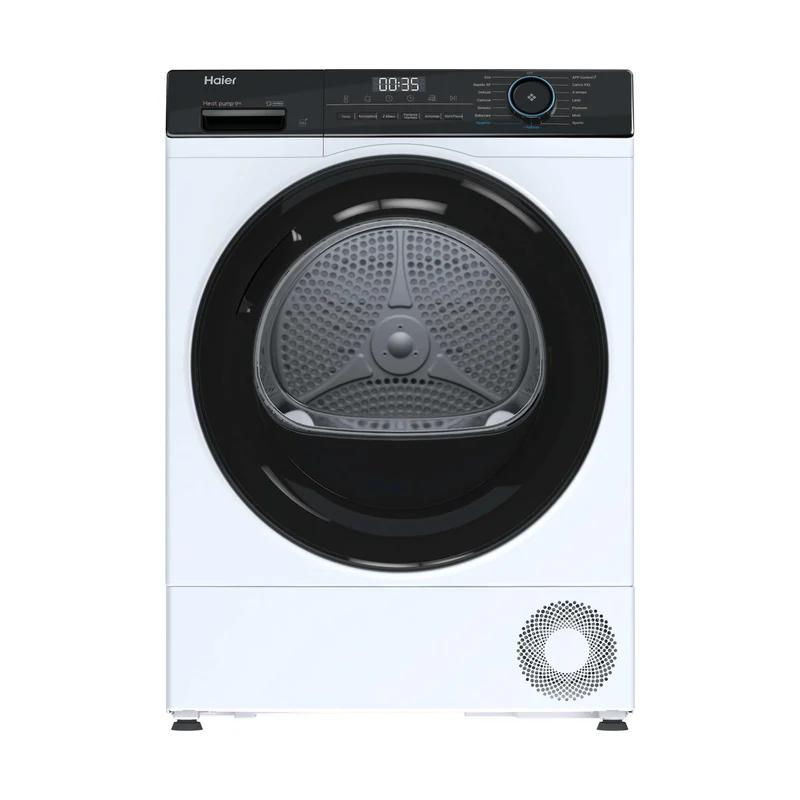 Haier Asciugatrice I-Pro Serie 3 HD90-B939E-IT 9 kg Pompa di Calore Classe B Inverter Wi-Fi Bianco