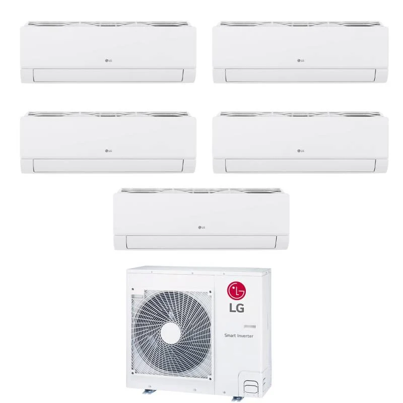 Condizionatore Penta Split LG Libero Smart 9+9+9+9+12 con MU5R36 R-32 Wi-Fi Integrato