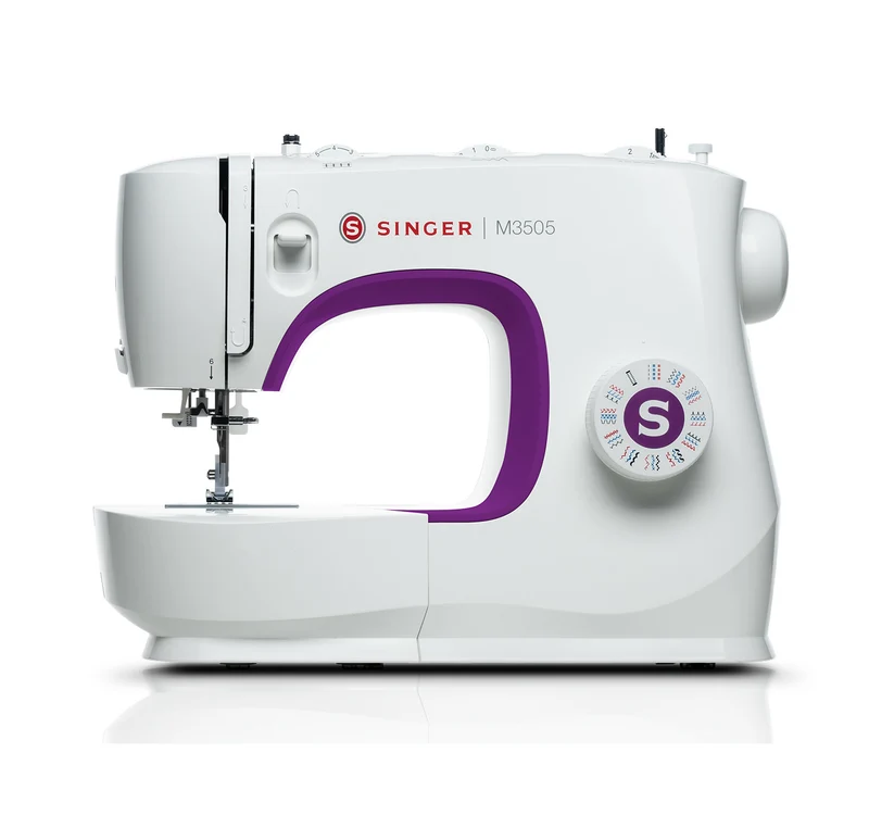 Singer M3505 Macchina da Cucire Semiautomatica 32 Punti Bianco con Custodia