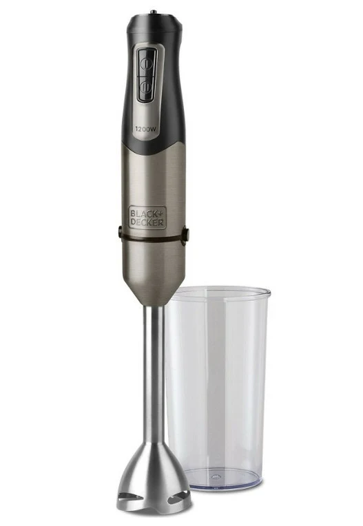 Black & Decker Frullatore ad immersione BXHB1200E 1200W 20 velocità Nero Acciaio inox